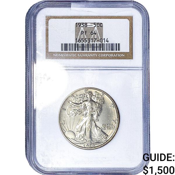 1938 Walking Liberty Half Dollar NGC PF64