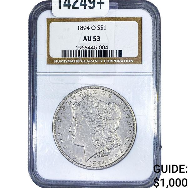 1894-O Morgan Silver Dollar NGC AU53