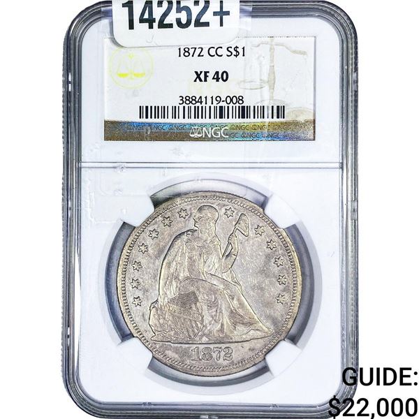 1872-CC Seated Liberty Dollar NGC XF40