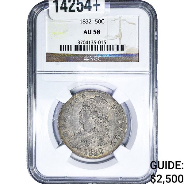 1832 Capped Bust Half Dollar NGC AU58