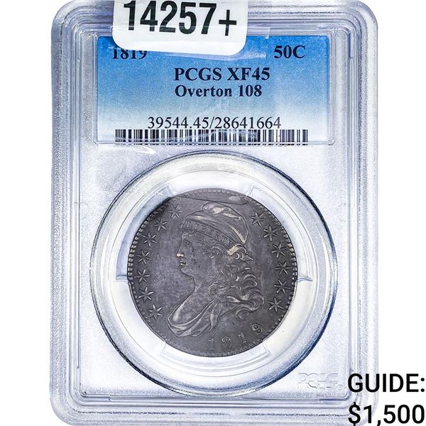 1819 Capped Bust Half Dollar PCGS XF45