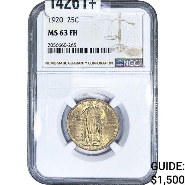 1920 Standing Liberty Quarter NGC MS63 FH