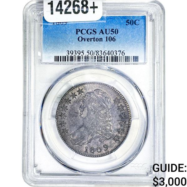 1809 Capped Bust Half Dollar PCGS AU50