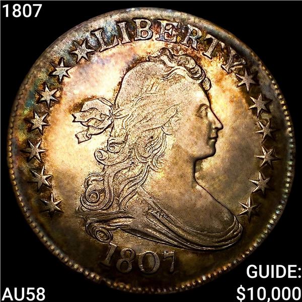 1807 Draped Bust Half Dollar CHOICE AU