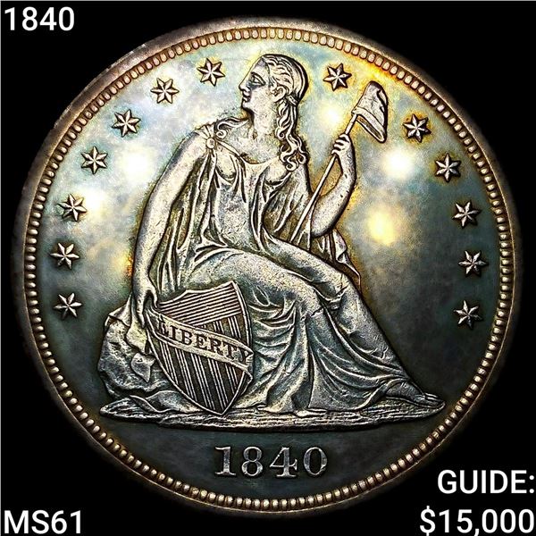 1840 Seated Liberty Dollar UNCIRCULATED