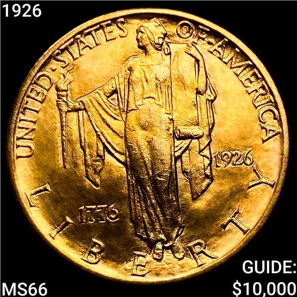 1926 Sesquincentennial $2.50 Gold Quarter Eagle GEM BU