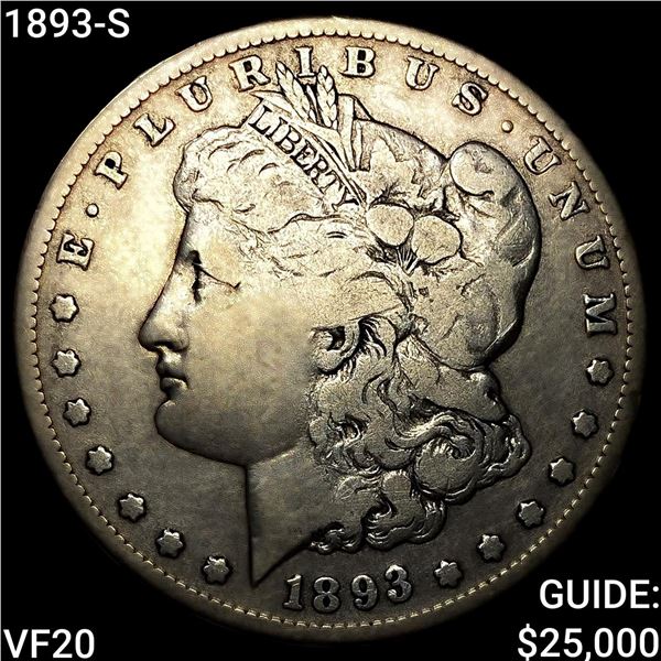 1893-S Morgan Silver Dollar LIGHTLY CIRCULATED