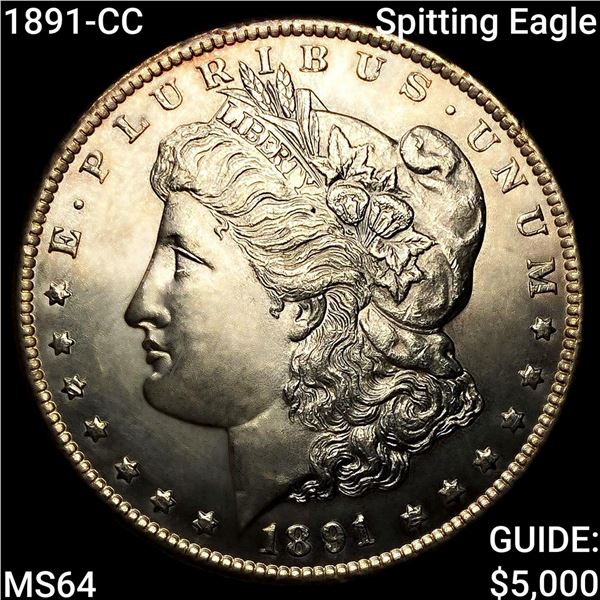 1891-CC Spitting Eagle Morgan Silver Dollar CHOICE BU