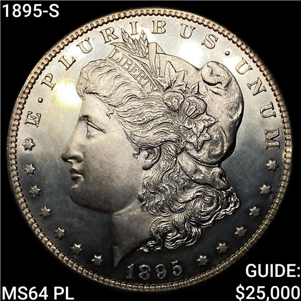1895-S Morgan Silver Dollar CHOICE BU PL