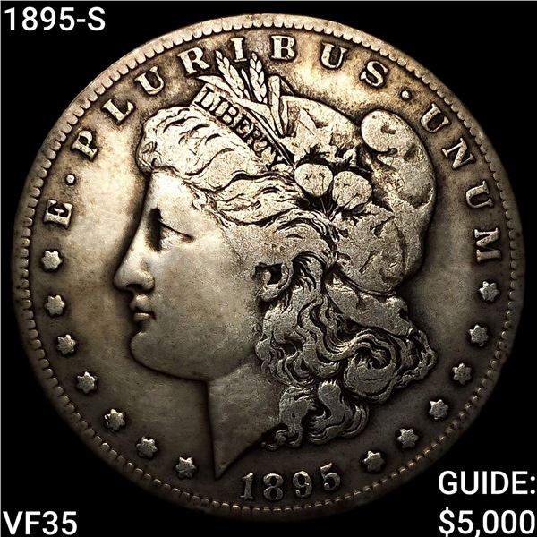 1895-S Morgan Silver Dollar ABOUT UNCIRCULATED