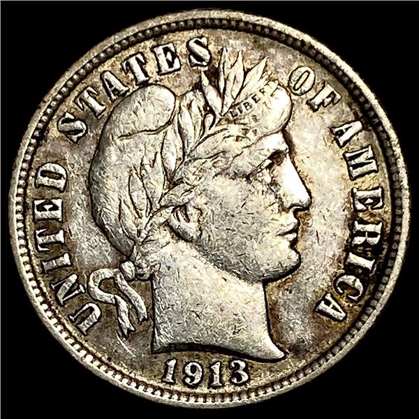 1913 Barber Dime NEARLY UNCIRCULATED