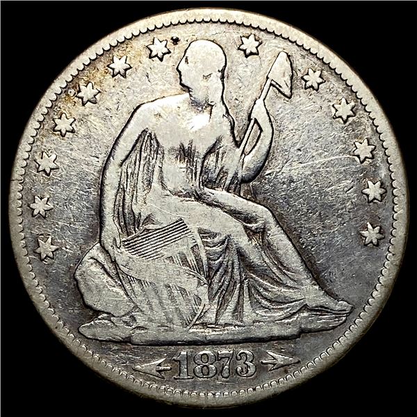 1873 Arrows Seated Liberty Half Dollar LIGHTLY CIRCULATED