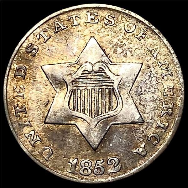 1852 Silver Three-Cent Piece CLOSELY UNCIRCULATED