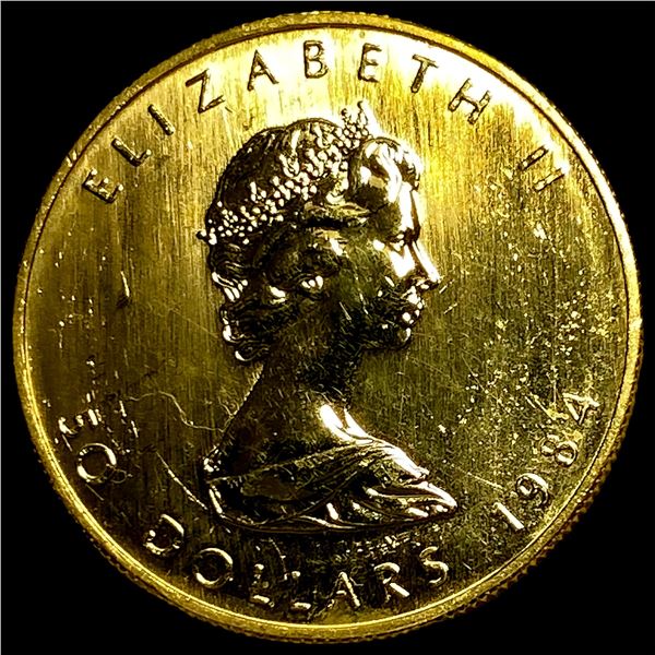 1984 Canada Gold Maple Leaf 1 oz $50 GEM BU