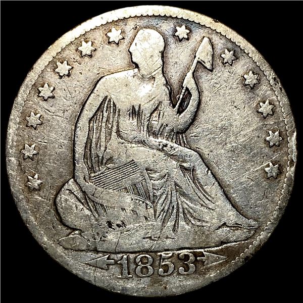 1853-O Silver Half Dollar (Arrows & Rays) LIGHTLY CIRCULATED