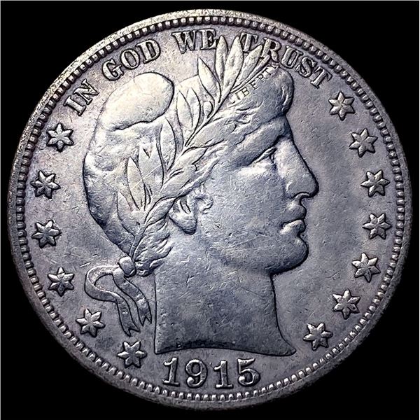 1915-S Silver Barber Half Dollar NEARLY UNCIRCULATED