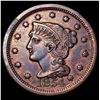 Image 1 : 1854 Braided Hair Large Cent CLOSELY UNCIRCULATED