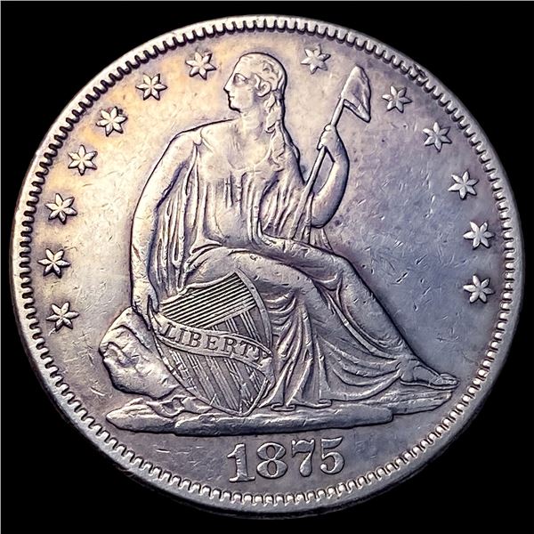 1875 Silver Half Dollar CLOSELY UNCIRCULATED