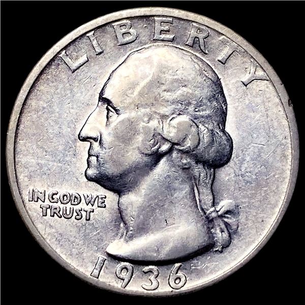 1936-D Silver Washington Quarter CHOICE AU