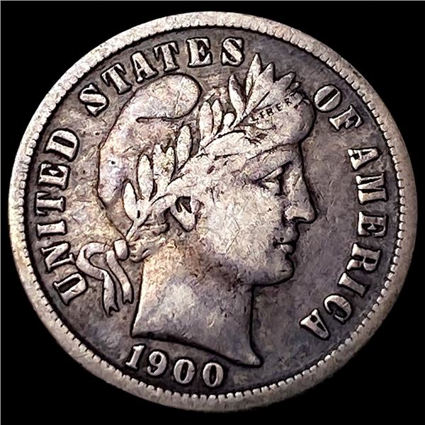 1900-S Silver Barber Dime LIGHTLY CIRCULATED