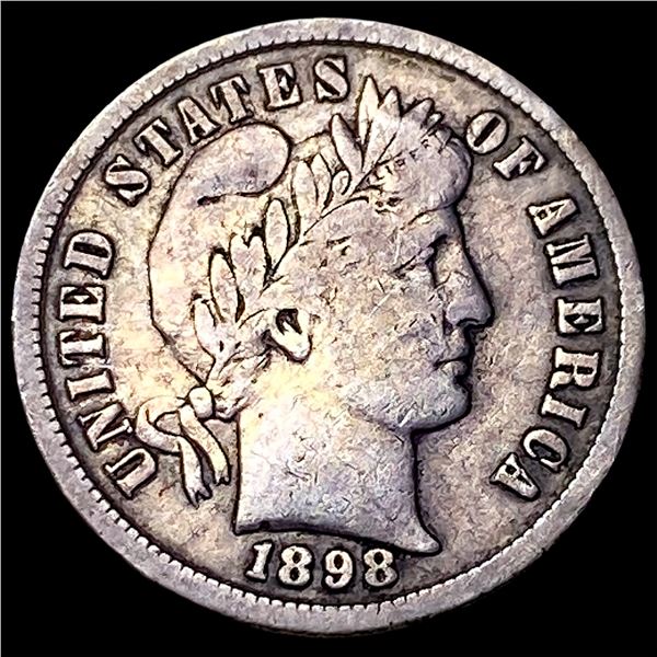 1898-S Silver Barber Dime LIGHTLY CIRCULATED