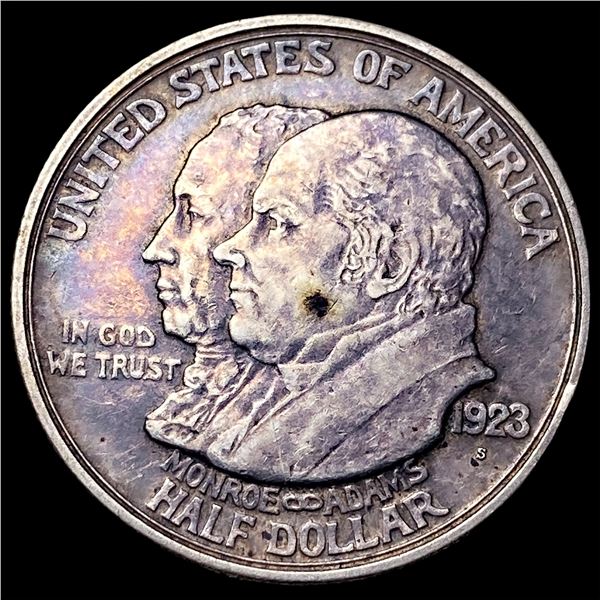 1923-S Silver Monroe Doctrine Centennial Half Dollar CLOSELY UNCIRCULATED