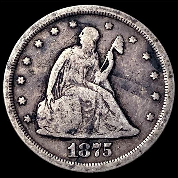 1875-S Silver Twenty Cents LIGHTLY CIRCULATED
