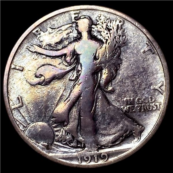 1919 Silver Walking Liberty Half Dollar LIGHTLY CIRCULATED