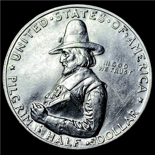 1920 Silver Pilgrim Half Dollar CLOSELY UNCIRCULATED