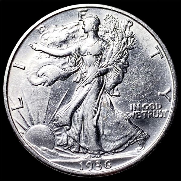 1936-D Silver Walking Liberty Half Dollar CHOICE AU