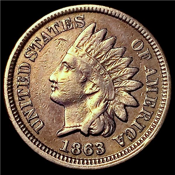 1863 Indian Head Cent CLOSELY UNCIRCULATED