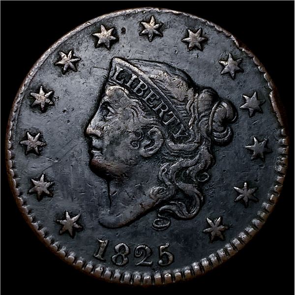 1825 Coronet Head Large Cent NEARLY UNCIRCULATED