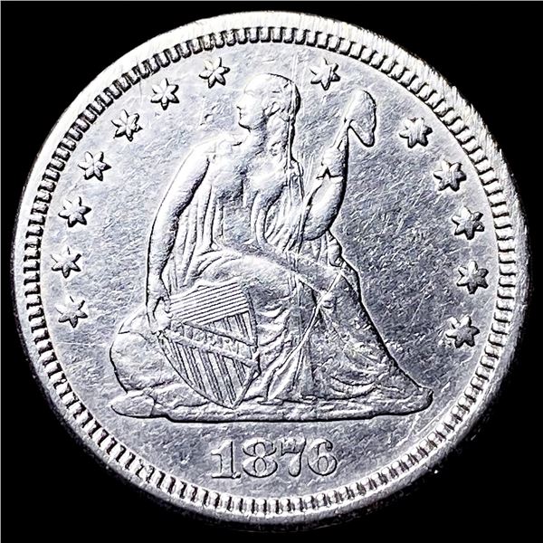 1876-CC Silver Quarter Dollar CLOSELY UNCIRCULATED