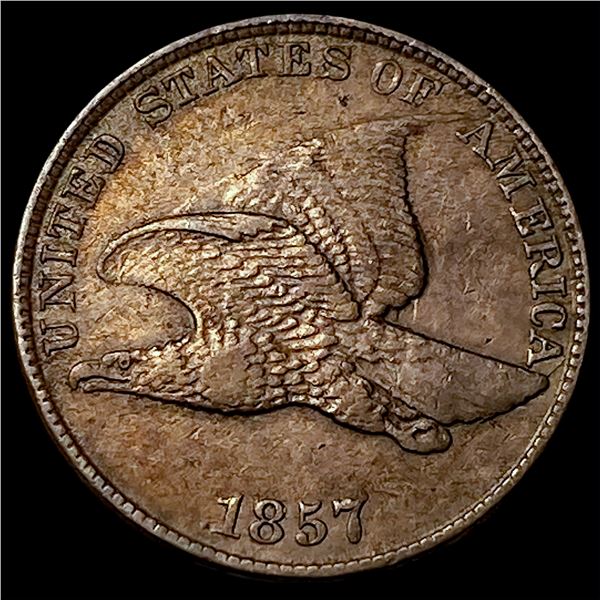 1857 Copper-Nickel Flying Eagle Cent CLOSELY UNCIRCULATED