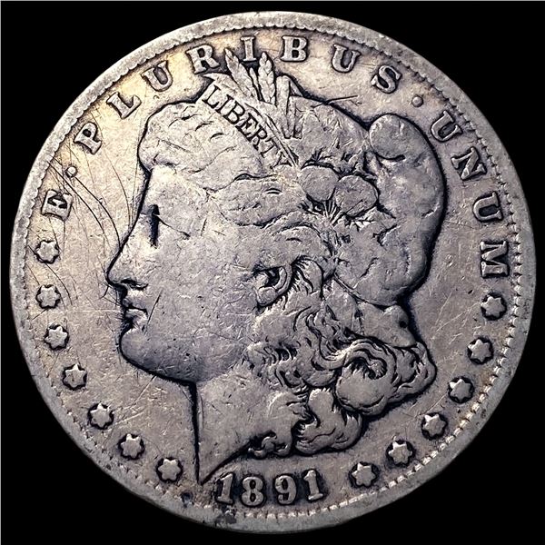 1891-CC Silver Morgan Dollar LIGHTLY CIRCULATED