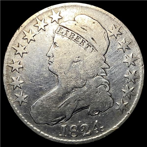 1824 Capped Bust Half Dollar LIGHTLY CIRCULATED