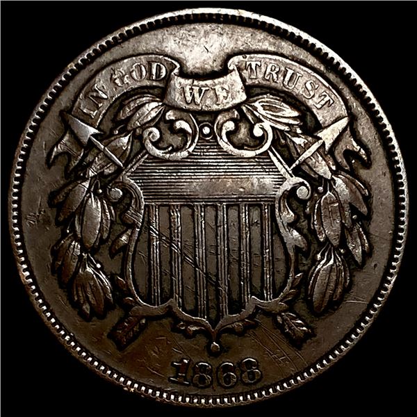 1868 Bronze Two-Cent Piece CLOSELY UNCIRCULATED