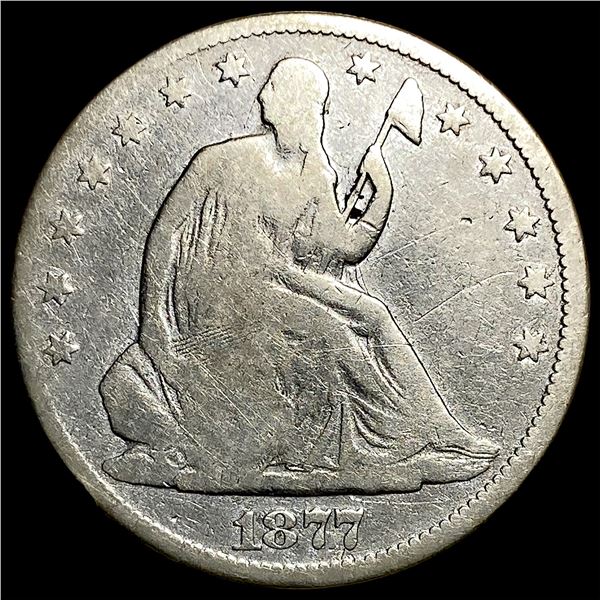 1877 Seated Liberty Half Dollar NICELY CIRCULATED