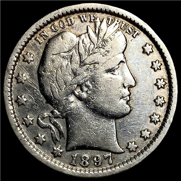 1897 Barber Quarter NEARLY UNCIRCULATED