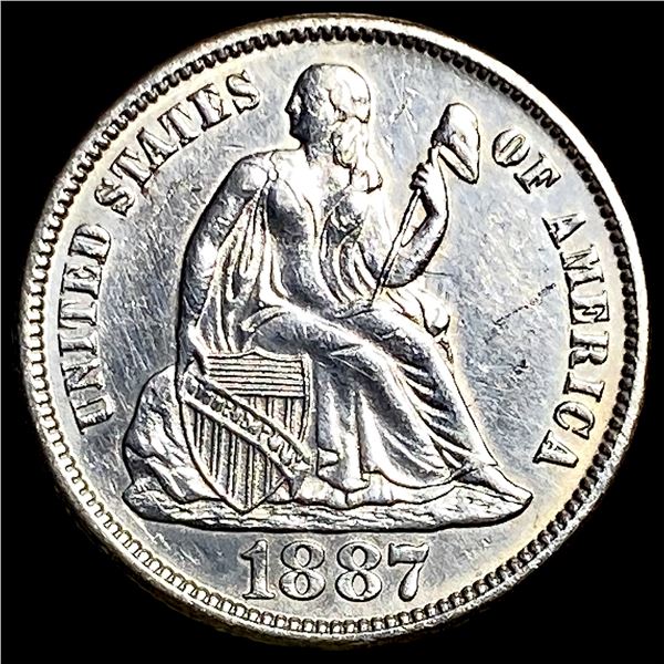 1887 Seated Liberty Dime CHOICE BU