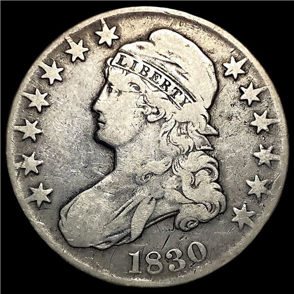1830 Capped Bust Half Dollar LIGHTLY CIRCULATED