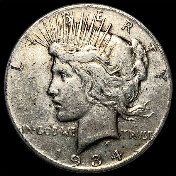 1934-S Peace Silver Dollar NEARLY UNCIRCULATED