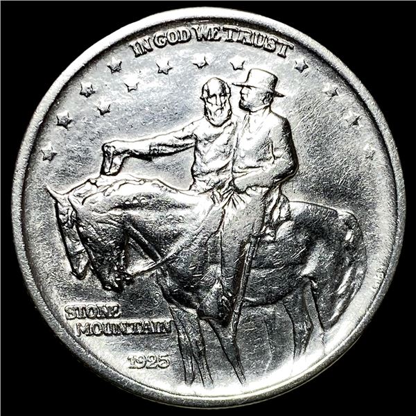 1925 Silver Stone Mountain Half Dollar CHOICE BU