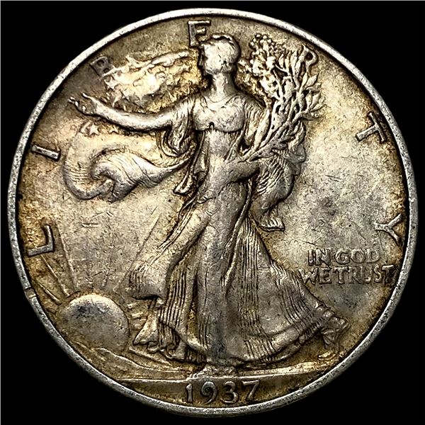 1937-S Silver Half Dollar Walking Liberty NEARLY UNCIRCULATED