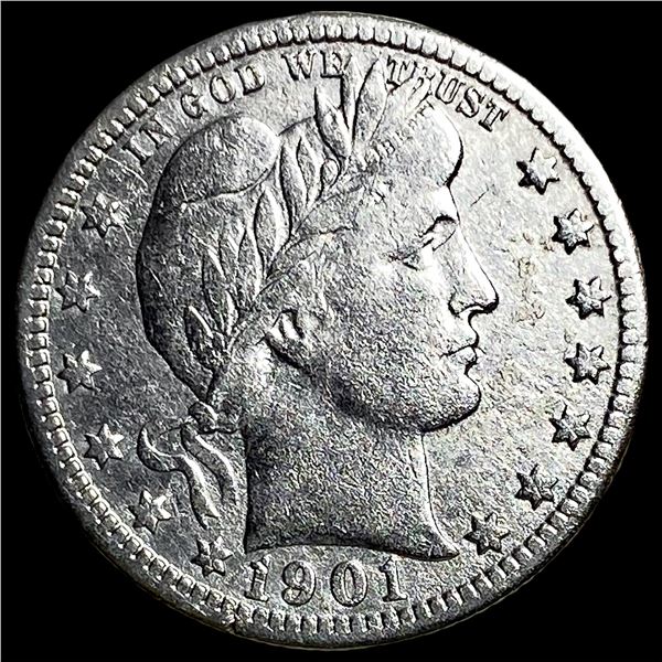 1901-O Barber Quarter CLOSELY UNCIRCULATED