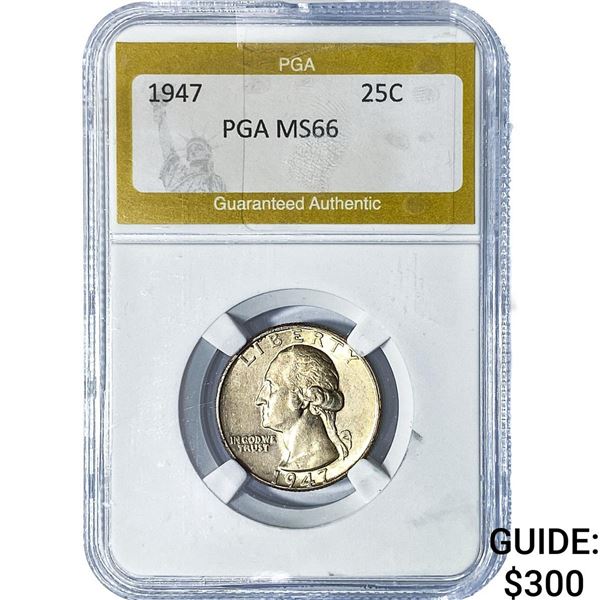 1947 Washington Silver Quarter PGA MS66