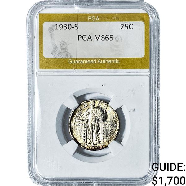 1930-S Standing Liberty Quarter PGA MS65