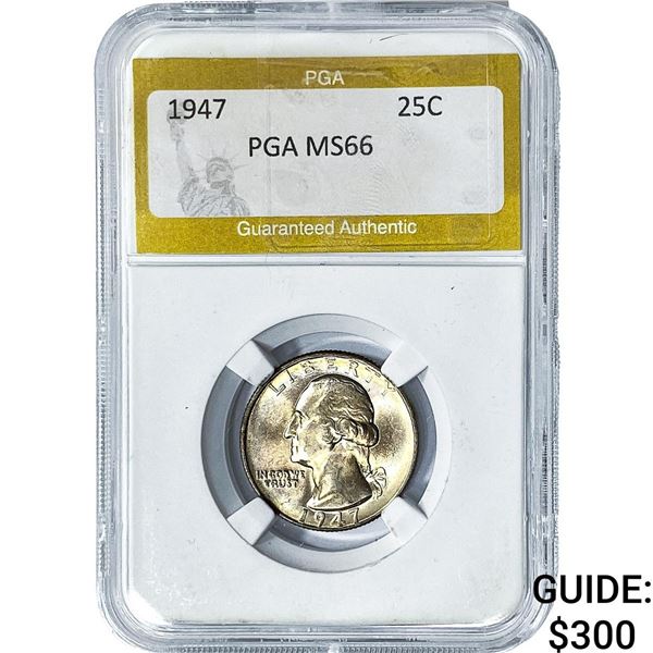 1947 Washington Silver Quarter PGA MS66