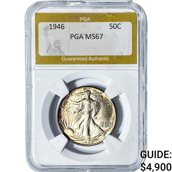 1946 Walking Liberty Half Dollar PGA MS67