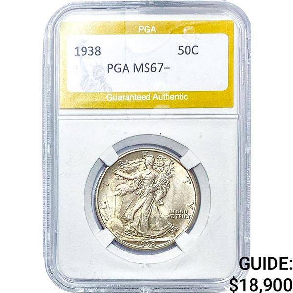 1938 Walking Liberty Half Dollar PGA MS67+